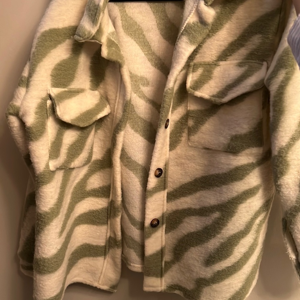 Nasty Gal zebra print oversized shirket/jacket
